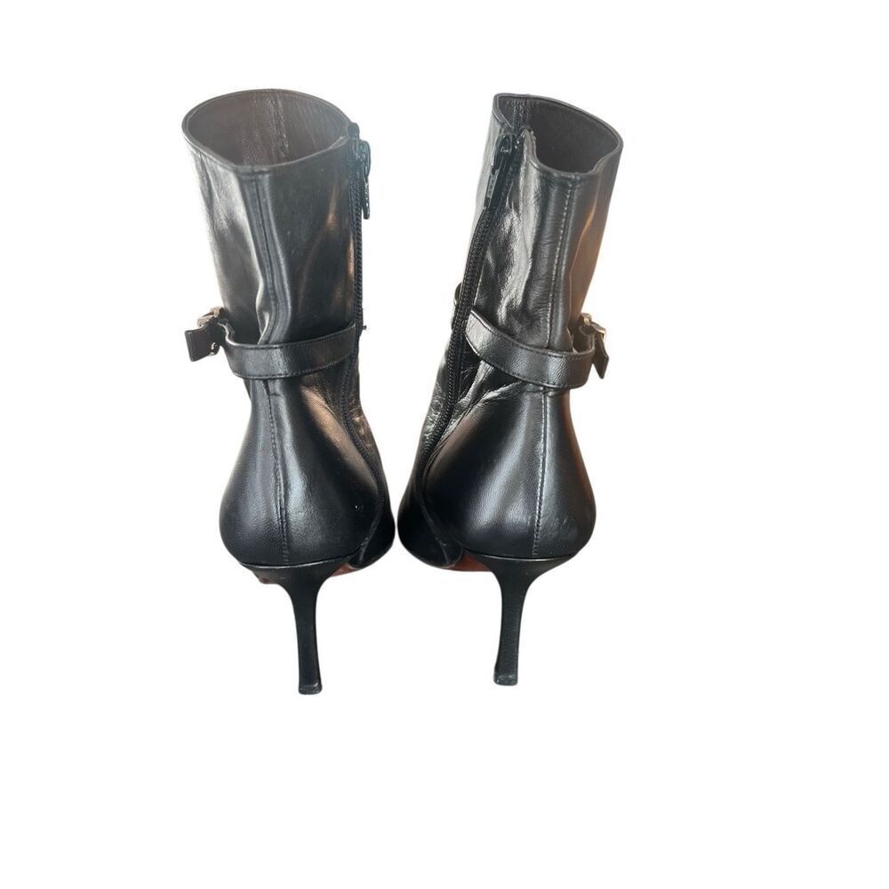 Albert Nipon Black Leather Boots Shoes Size 8.5 - image 8